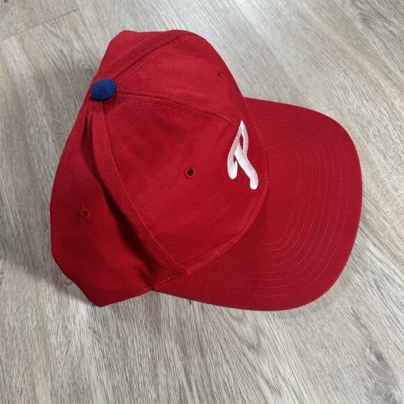 Vintage‎ New Era Philadelphia Phillies Hat Snapback MLB Baseball Red Cap - Picture 7 of 8